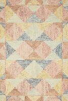 Loloi Spectrum Ivory/Blue/Orange Wool Handmade Area Rug, 8'6" x 12'