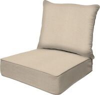 Honeycomb Outdoor Deep Seat, 24 x 23, Textured Solid Almond Chair Cushion