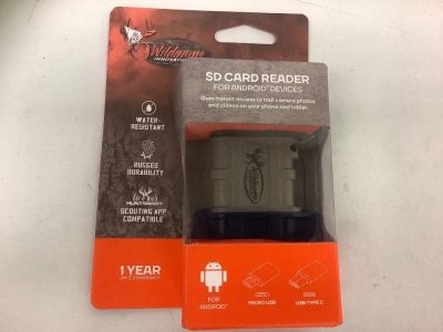 Wildgame SD Card Reader for Androids, Appears New