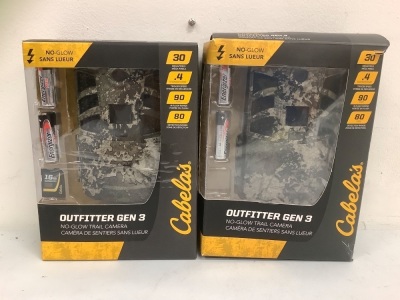 Lot of (2) Outfitter Gen 3 Trail Cams, E-Comm Return