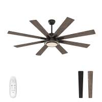 warmiplanet Ceiling Fan with Lights Remote Control, 62 Inch