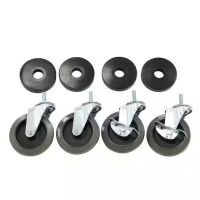 HDX 4 in. Industrial Casters with Bumper (4-Pack)