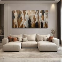 CHUDANHAO Graffiti Line Artwork Brown Picture Wall Decor Black Abstract Wall Art for Living Room Hotel Office Wall Hanging