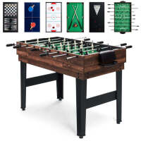 10-in-1 Combo Game Table Set w/ Pool, Foosball, Ping Pong, Chess - 2x4ft