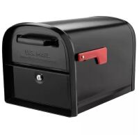 Architectural Mailboxes Oasis 360 Black, Large, Steel, Locking Parcel Mailbox with 2-Access Doors