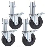 VEVOR 5 in. Scaffolding Rubber Swivel Caster Wheels 4-Pack
