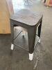 Counter Height Rustic Industrial Backless Stools, Set of 4 - 3