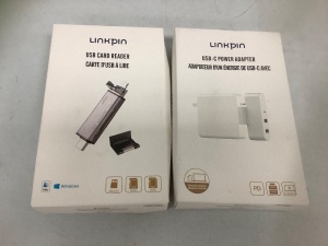 USB Card Reader and USB-C Power Adapter, Appears New, Sold as is