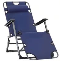 Outdoor Steel Folding Chaise Lounge Chair