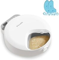 PawsPik Smart 4-Meal Automatic Pet Feeder &ndash; Programmable Timer for Wet & Dry Food, Cordless, with Ice Packs &ndash; Dog & Cat Feeder, White, 4-Cup Capacity
