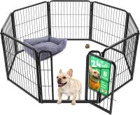 FXW Homeplus Unleashed Indoor Dog Playpen - Stress-Free and Safe Play, Heavy Duty 24 Inch 8 Panels Dog Pen for Puppy and Small Dogs