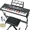 61 Keys Electric Piano Keyboard with Illuminated Keys