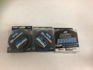 Lot of (3) Fishing Line, E-Commerce Return, Sold as is