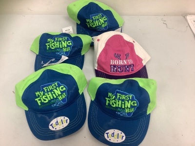 Lot of (5) Kids Hats, Appears New, Sold as is