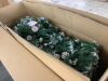 9' Pre-Lit Pre-Decorated Christmas Tree w/ Flocked Tips, Pinecones - 2