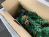 Set of 2 Pre-Lit Pathway Christmas Trees w/ Pine Cones, Timer - 24.5in - 5