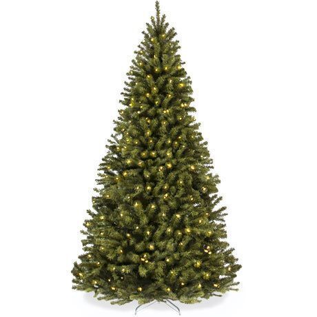 4.5' Pre-Lit Artificial Green Spruce Christmas Tree, w/Easy Assembly