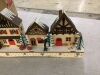 Pre-Lit Wooden Christmas Village, Winter Mantel Decor w/ 20 LED Lights - 4