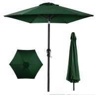 Outdoor Steel Market Patio Umbrella Decoration w/ Tilt, Crank Lift - 10ft