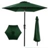 Outdoor Steel Market Patio Umbrella Decoration w/ Tilt, Crank Lift - 10ft