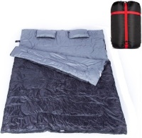 2-Person Giant Double Sleeping Bag with 2 Pillows and Carrying Bag - Appears New&nbsp;