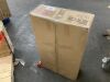 Office Star Products Miller 26.75in. Linen Faux Leather Full Back Wood Counter Stool - 2