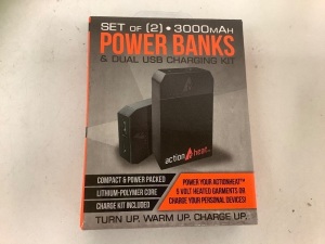 Action Heat Power Banks for Action Heat Garments, E-Commerce Return, Sold as is