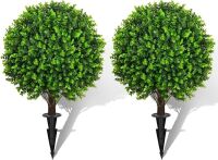 Artificial Topiary Balls with Ground Spike, Set of 2