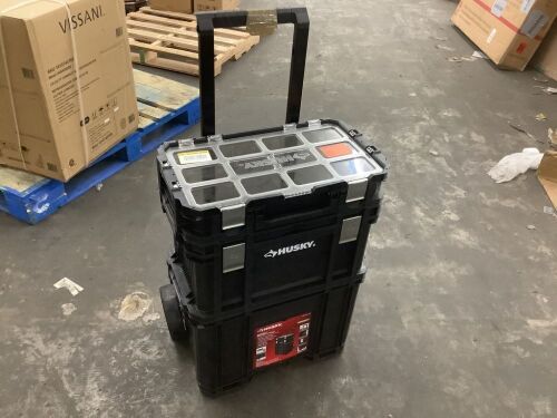 Husky 22 in. Connect Rolling System Tool Box - Bent Axle