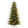 6ft Pre-Lit Artificial Aspen Slim Noble Fir Christmas Tree w/ Metal Stand