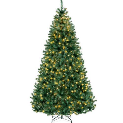 6ft Premium Artificial Pre-Lit Pine Christmas Tree w/ 1,000 Tips, 250 Lights No