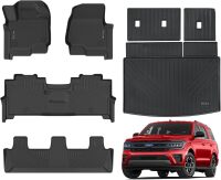 Floor Mats & Cargo Liner, All Weather Protection TPE Rubber Floor Liners Automotive Accessories, Black