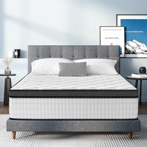 QUENSIYE 12 Inch Queen Hybrid Foam Mattress