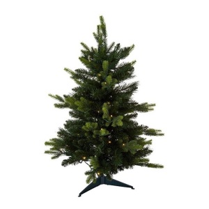 Bethlehem Lights Prelit 34" Green Stake Christmas Tree 