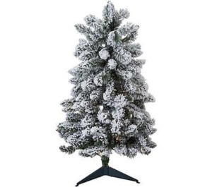 Bethlehem Lights Prelit 34" Flocked Tree Stake