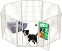 FXW Homeplus Indoor Dog Playpen, White, 32-in, 8-panel