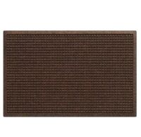 Bungalow Flooring Waterhog Squares 23 in. x 35 in. PET Polyester Indoor Outdoor Door Mat Dark Brown