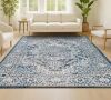 JONATHAN Y Modern Persian Vintage Medallion Navy /Light Gray 4 ft. x 6 ft. Area Rug