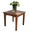 Outdoor Interiors Square Wood Outdoor Side Table with Eucalyptus Top