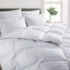Puredown White Down Comforter, 500 Thread Count, Full/Queen, White Striped - Appears New&nbsp;