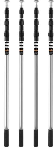 10FT Dust Barrier Poles, 4 Pack