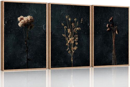 Floral Framed Canvas Wall Art Set 36" x 24"