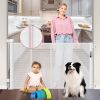 56 Inch Wide Retractable Baby Gate with Reinforced Strip