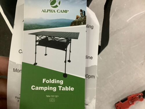 ALPHA CAMP Aluminum Folding Camp Table