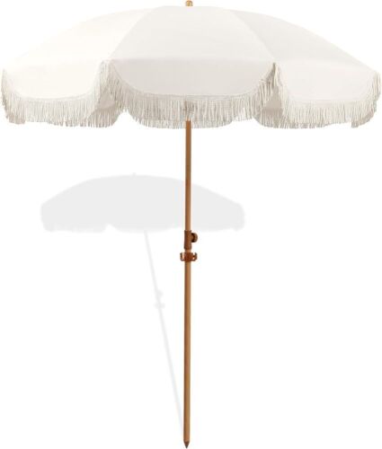Seazul 6.5ft Beach Umbrella with Fringe