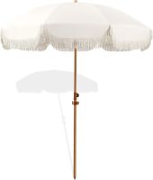 Seazul 6.5ft Beach Umbrella with Fringe