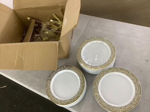 Plastic Plates & Utensils, Unknown Amount