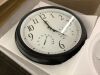 Infinity Instruments 24 Inch Classic Black Wall Thermometer Clock - 2
