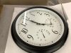 Infinity Instruments 24 Inch Classic Black Wall Thermometer Clock - 4