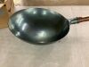 Traditional Hand Hammered Carbon Steel Wok,14 Inch, Round Bottom, Roasted Blue - 3